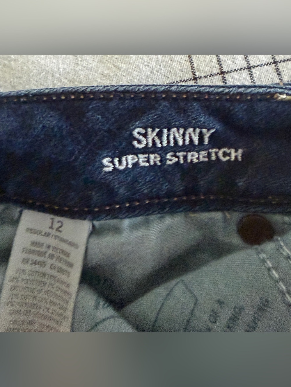 American Eagle Outfitters Skinny Super Stretch Jeans Blue Waist 12 - Picture 4 of 5